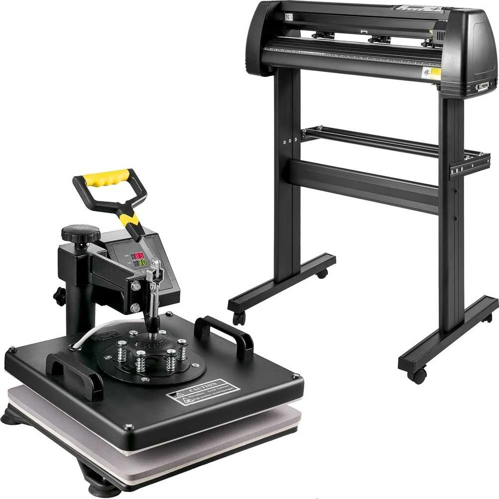 Vinilo pjaustytuvas ir termo presas 5in1, 720 mm ploteris, 38x38 cm presas, marškinėlių spausdinimui, drabužių gamybai, šilumos perdavimo įranga