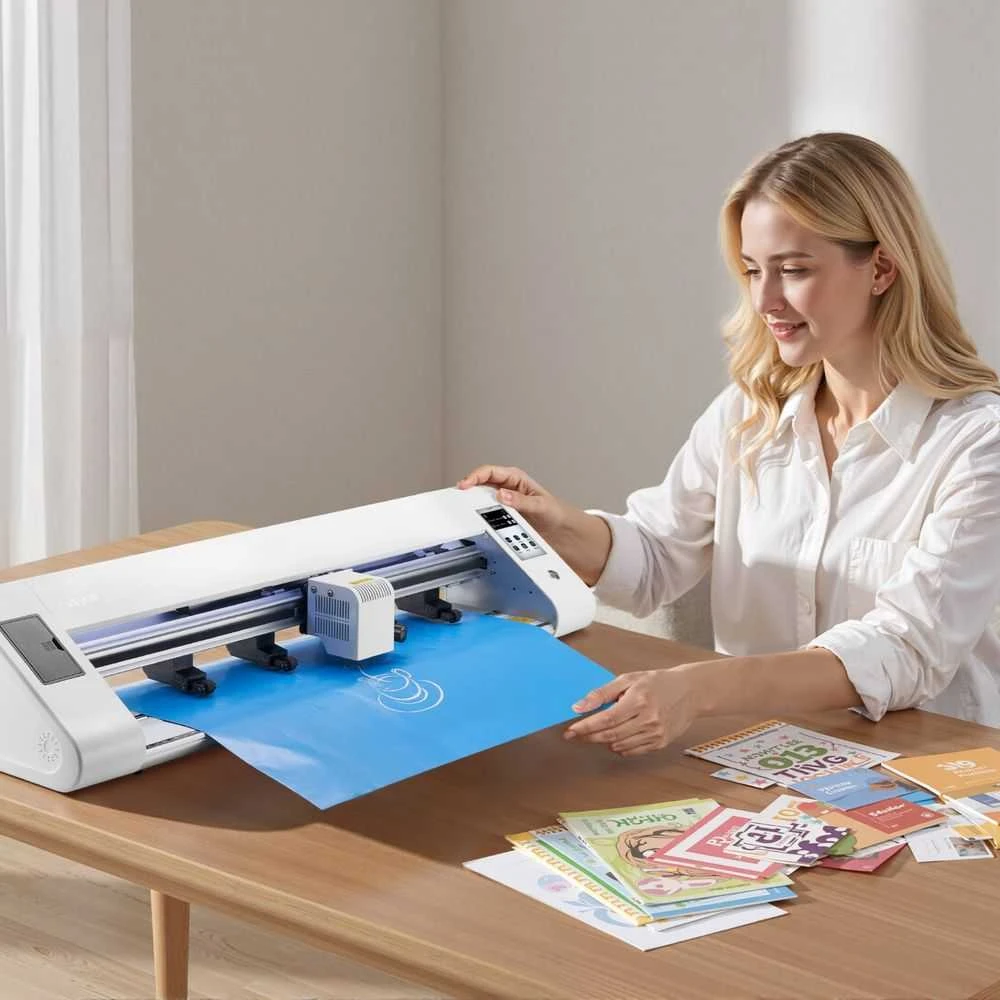 Vinilo pjovimo mašina, automatinis kraštų aptikimas, „pasidaryk pats“ amatų pjaustyklė kortelėms, putplasčiui, popieriui, tiksli pjovimo mašina, amatų įranga