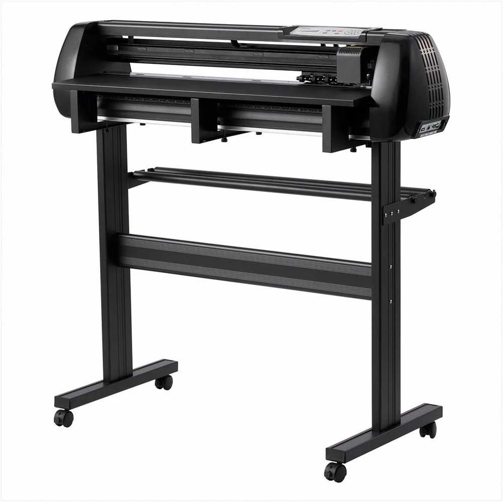 Vinilo pjovimo mašina ir LED ploteris, 870 mm pločio, dvigubi ašmenys, reguliuojama jėga ir greitis, didelio tikslumo įranga reklamai, lipdukams ir namų amatams, suderinama su Win ir Mac
