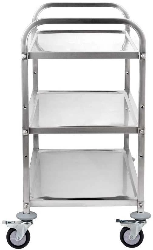 Virtuvės vežimėlis, 3 aukštų, metalinis, 204.1kg, ratukai, serviravimo, daiktų laikymo, mobilus