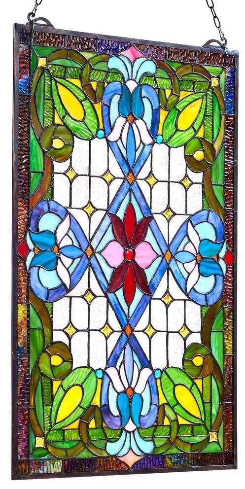 Vitražo Panelis, Dekoratyvinis Pakabinamas Menas Namams, Privatumo Langų Uždanga, 73.1 x 42.9 cm, Spalvotas Šviesos Filtras, Vitražinis Langas, Dekoracija
