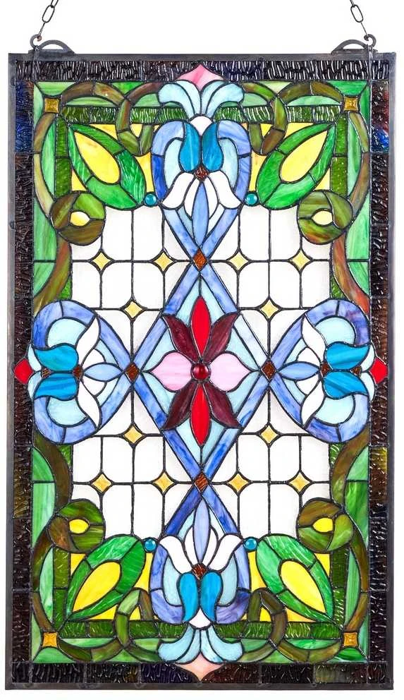 Vitražo Panelis, Dekoratyvinis Pakabinamas Menas Namams, Privatumo Langų Uždanga, 73.1 x 42.9 cm, Spalvotas Šviesos Filtras, Vitražinis Langas, Dekoracija