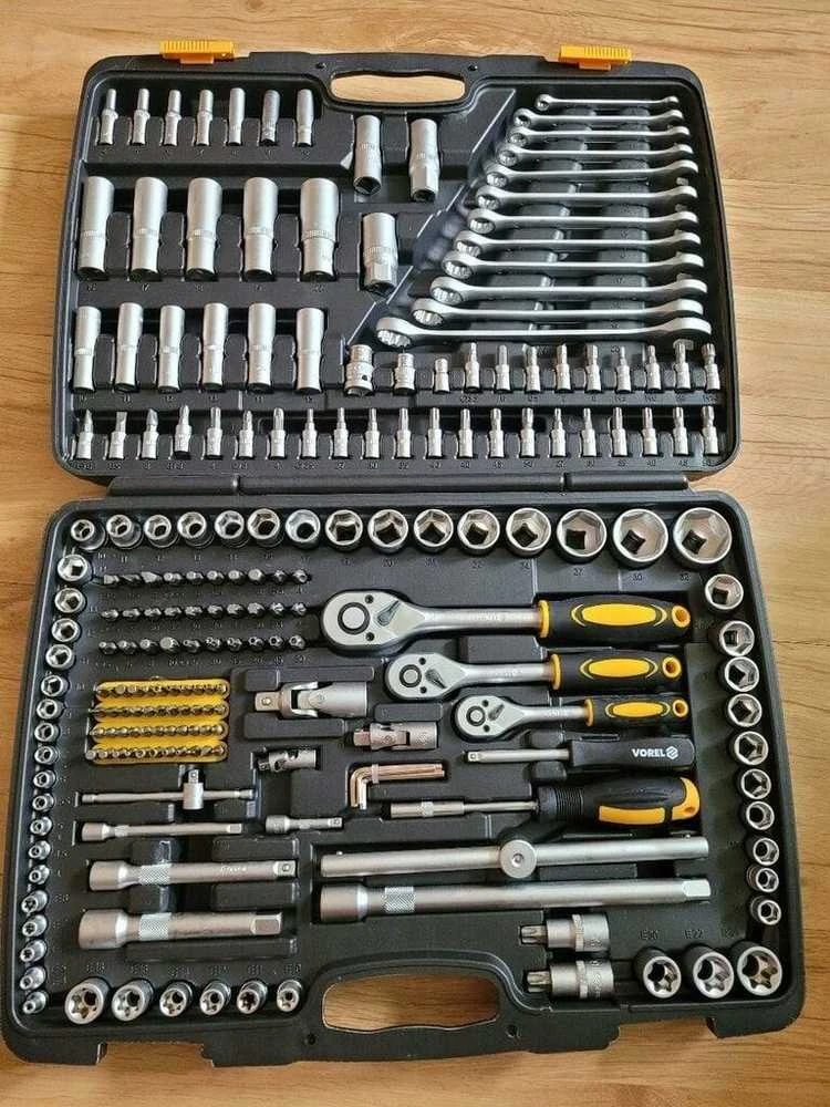 Vorel Tools Galvučių ir raktų įrankių rinkinys, 216 vnt.