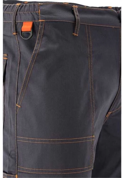 Yato Vyriškos darbo kelnės, dydis 2XL, Doria serija, pilkos ir oranžinės spalvos, 5 kišenės