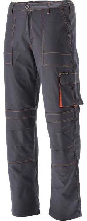 Yato Vyriškos darbo kelnės, dydis 2XL, Doria serija, pilkos ir oranžinės spalvos, 5 kišenės