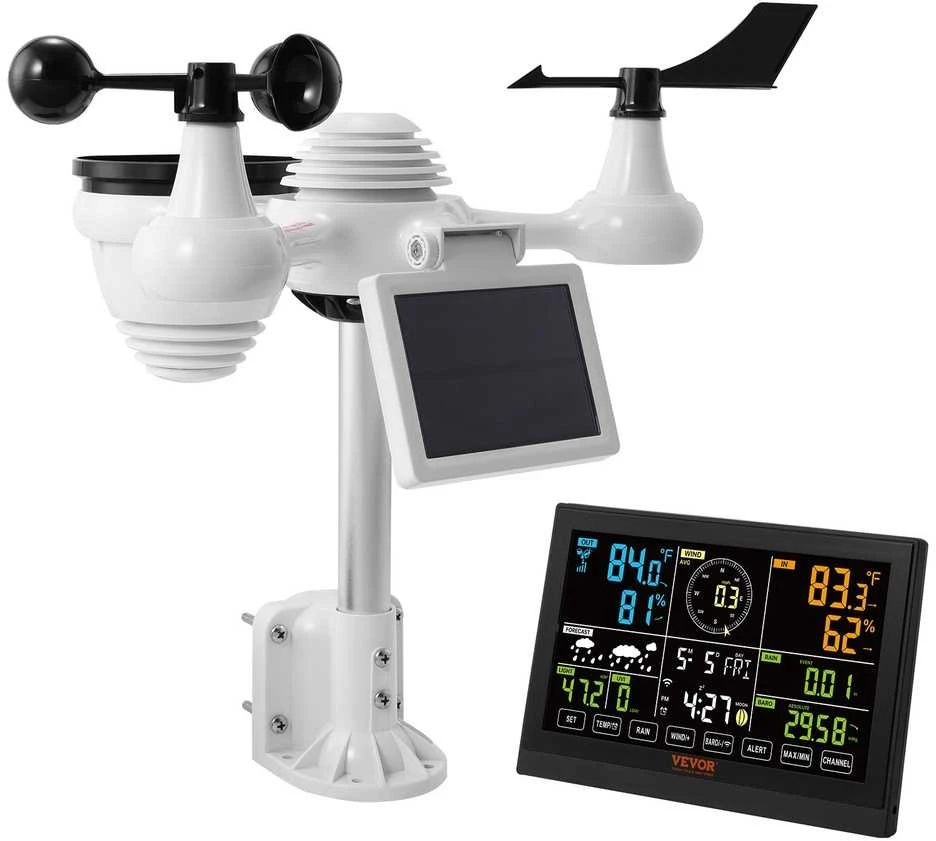VEVOR Meteorologinė belaidė orų stotelė YT60234 7in1 WiFi