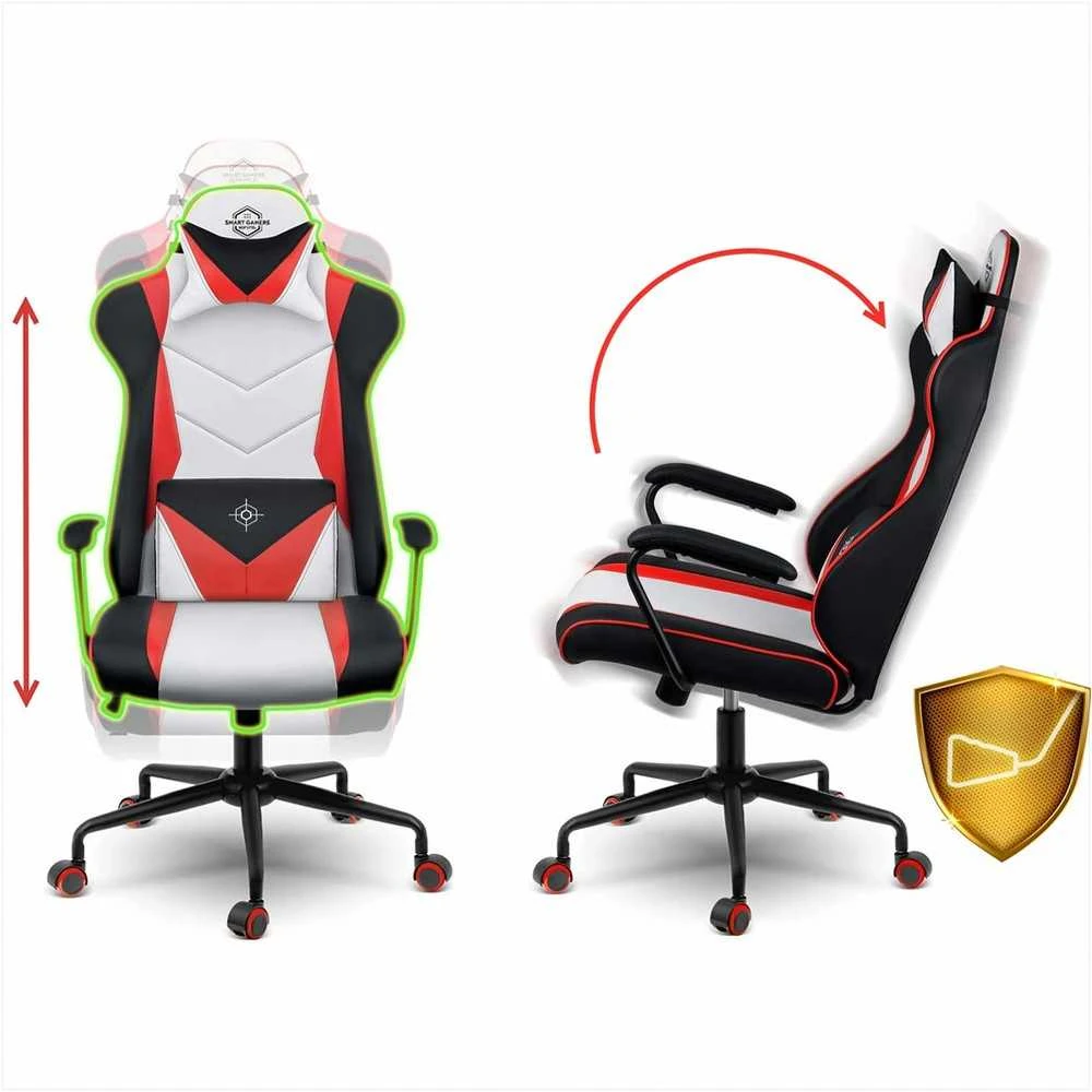 Žaidimų kėdė, ergonomiška biuro kėdė, patogi kompiuterio kėdė, reguliuojamo aukščio žaidimų sėdynė, supama kėdė