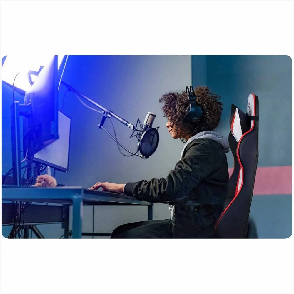 Žaidimų kėdė, ergonomiška biuro kėdė, patogi kompiuterio kėdė, reguliuojamo aukščio žaidimų sėdynė, supama kėdė