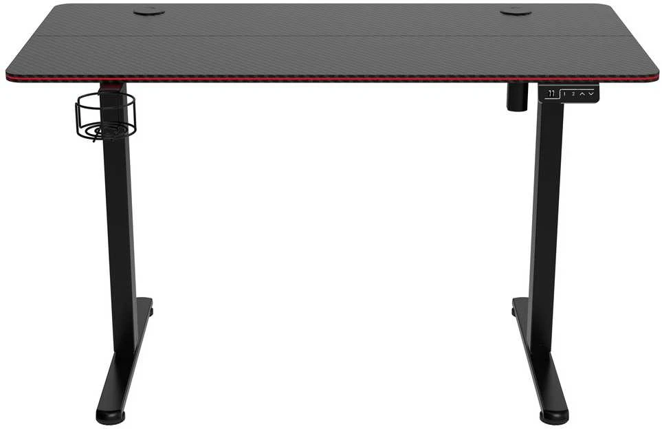 Žaidimų stalas elektrinis, RGB LED, 120 cm, reguliuojamas aukštis, ergonomiškas, kompiuterio stalas, žaidimų konsolės stalas