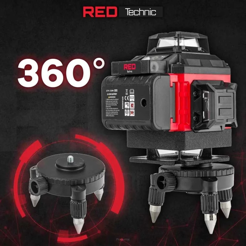 Žalias lazerinis nivelyras, 4D 360 kryžminis lazeris, 16 linijų savaiminis nivelyras, statybinis lazeris, geodezinis lazeris