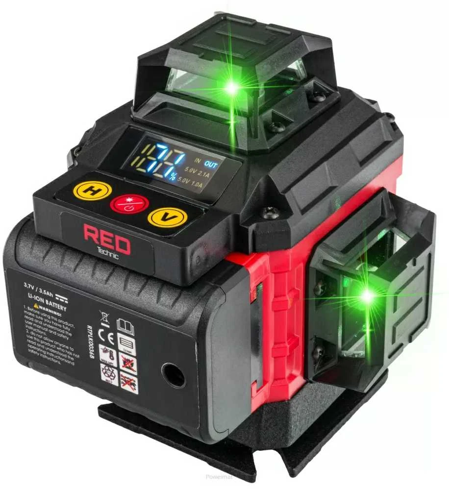 Žalias lazerinis nivelyras, 4D 360 kryžminis lazeris, 16 linijų savaiminis nivelyras, statybinis lazeris, geodezinis lazeris