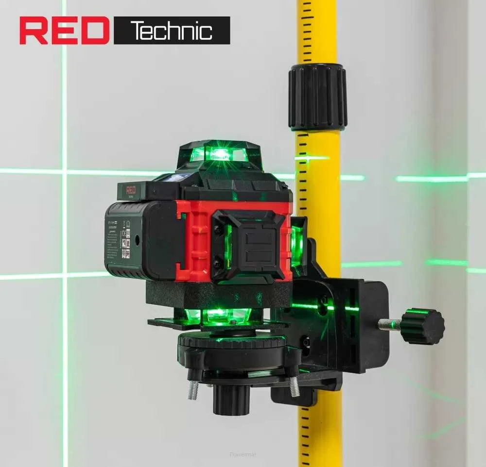 Žalias lazerinis nivelyras, 4D 360 kryžminis lazeris, 16 linijų savaiminis nivelyras, statybinis lazeris, geodezinis lazeris