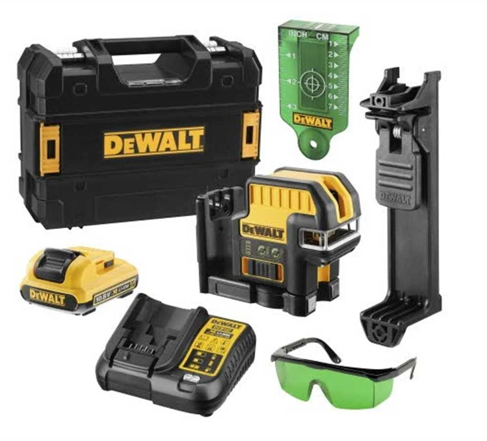 Kryžminis lazerinis nivelyras DeWalt DCE0825D1G žalias