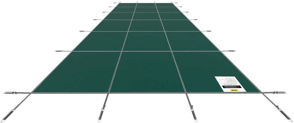 Žalias tinklelis baseino uždangalas 6.1x12.2m. Apsauginis žiemos užtiesalas, stačiakampis brezentas, tinklas