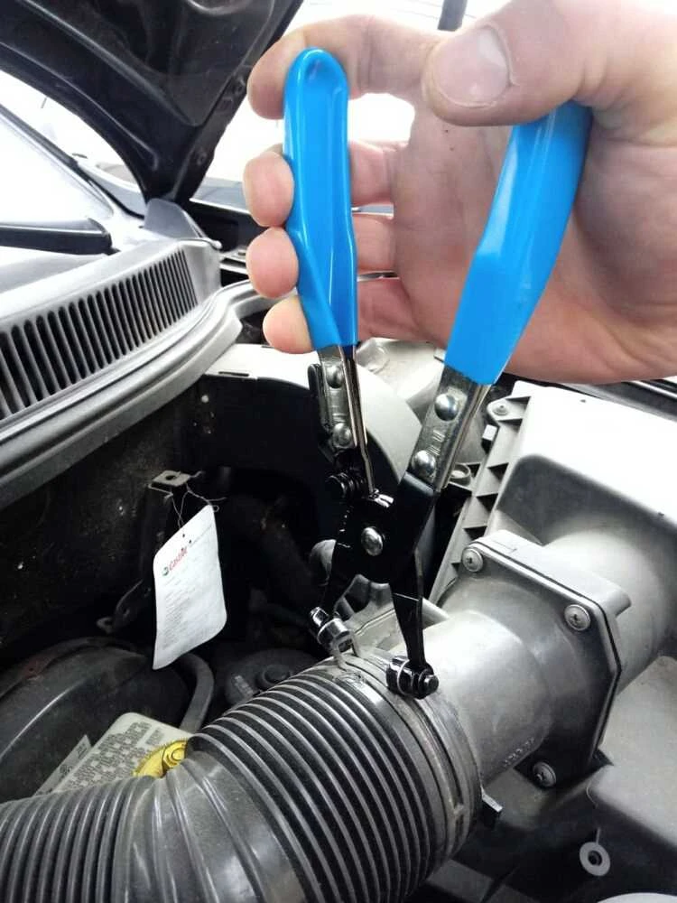 Žarnų spaustukų replių rinkinys, automobiliams ir dirbtuvėms, sukamieji žandikauliai, trosu valdomos replės, 18-54 mm žarnų spaustukų nuėmimo įrankis
