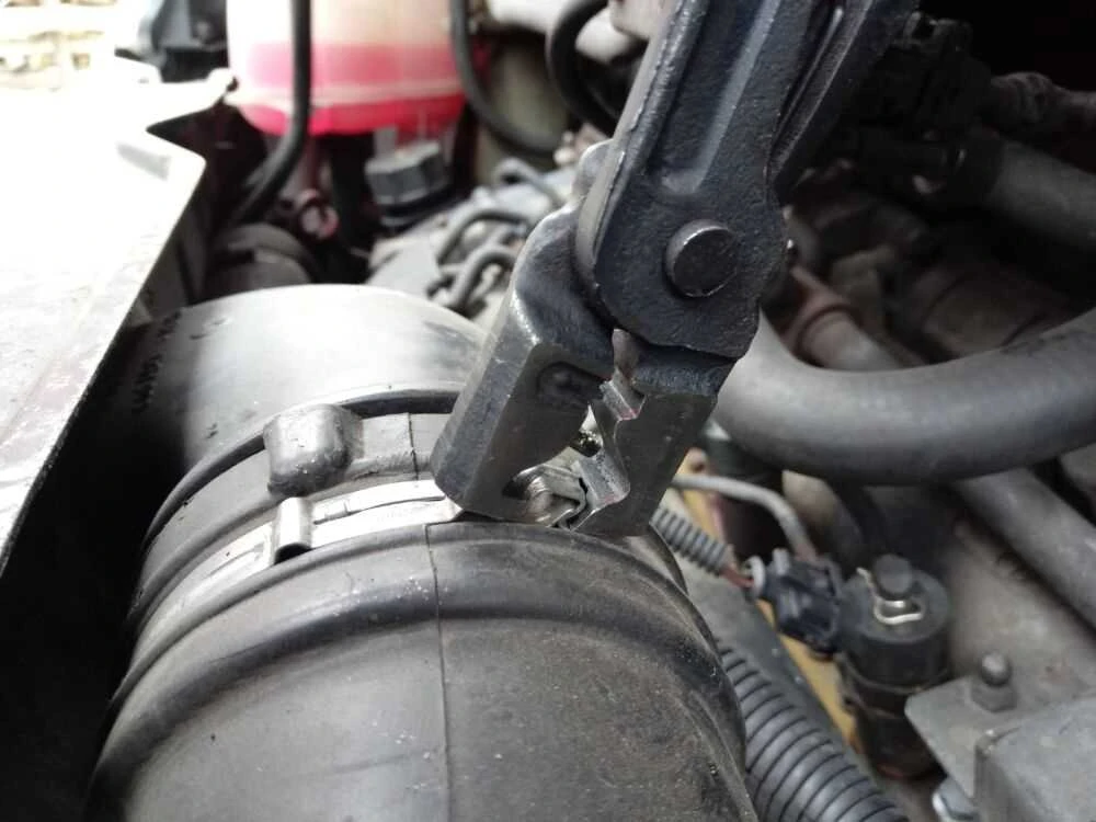 Žarnų spaustukų replių rinkinys, automobiliams ir dirbtuvėms, sukamieji žandikauliai, trosu valdomos replės, 18-54 mm žarnų spaustukų nuėmimo įrankis