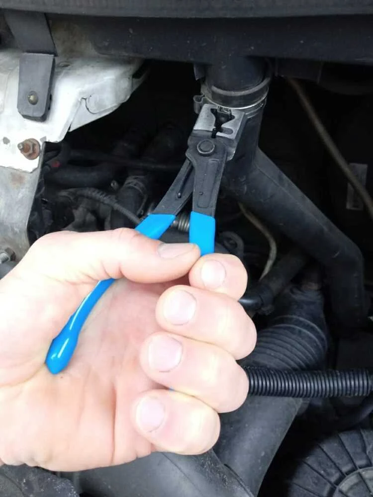 Žarnų spaustukų replių rinkinys, automobiliams ir dirbtuvėms, sukamieji žandikauliai, trosu valdomos replės, 18-54 mm žarnų spaustukų nuėmimo įrankis