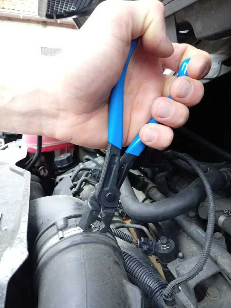 Žarnų spaustukų replių rinkinys, automobiliams ir dirbtuvėms, sukamieji žandikauliai, trosu valdomos replės, 18-54 mm žarnų spaustukų nuėmimo įrankis