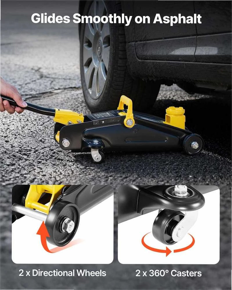 Žemo profilio hidraulinis keltuvas 2t su stovais, plieno domkratas sportiniams automobiliams ir visureigiams, kėlimo diapazonas 130-310 mm, greito pakėlimo siurblys