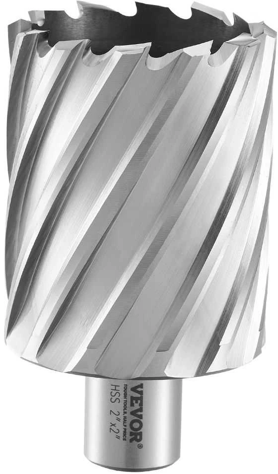 Žiedinių frezų rinkinys, magnetiniams gręžtuvams, greitaeigio plieno skylių pjūklai, 25.4 mm iki 50.8 mm bimetalinių frezų rinkinys, Weldon kotelio skylių frezų rinkinys