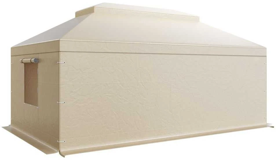 Žieminis pavėsinės uždangalas, tinka 3.66 x 6.10 m kietojo stogo pavėsinėms, visų oro sąlygų dviejų aukštų pavėsinės uždangalas, uždaras sandėliavimo pastogės uždangalas