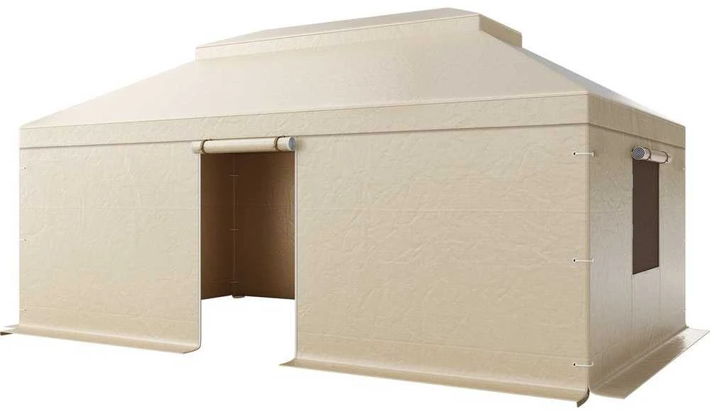 Žieminis pavėsinės uždangalas, tinka 3.66 x 6.10 m kietojo stogo pavėsinėms, visų oro sąlygų dviejų aukštų pavėsinės uždangalas, uždaras sandėliavimo pastogės uždangalas