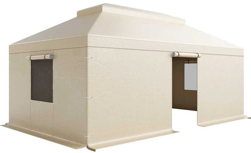 Žieminis pavėsinės uždangalas, tinka 3.66 x 6.10 m kietojo stogo pavėsinėms, visų oro sąlygų dviejų aukštų pavėsinės uždangalas, uždaras sandėliavimo pastogės uždangalas
