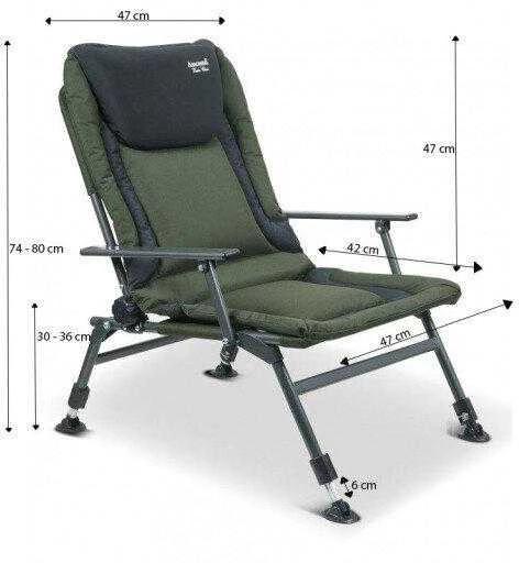 Žvejo kėdė Visitor 7154527, žalia, 47 x 47 cm