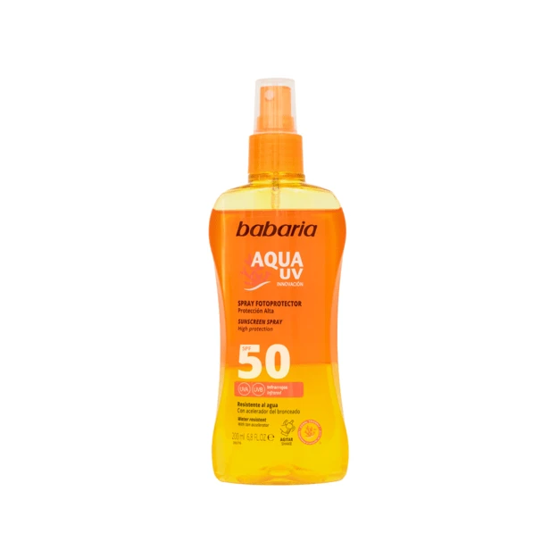 "Babaria Sun" apsauginis kremas nuo saulės Bifazinis Spf50 purškiklis 200ml