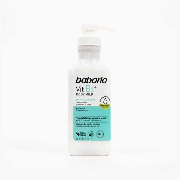 "Babaria" vitaminai B3 kūno pienelis 500ml