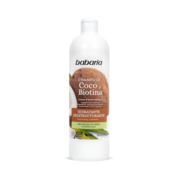 "Babaria" kokosų šampūnas su keratinu ir biotinu 700ml