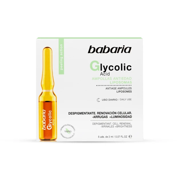 "Babaria" glikolio rūgšties ląstelių atnaujinimo ampulės 5 X 2ml