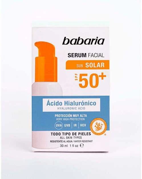 Babaria Solar Acido Hialurónico Serum Facial Spf50, 30 ml