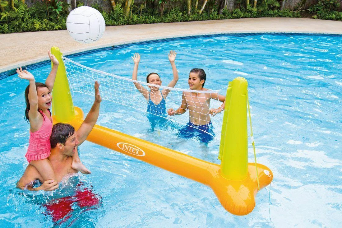 Pripučiamas tinklinio tinklas su kamuoliu INTEX, 239x64x91cm 56508NP