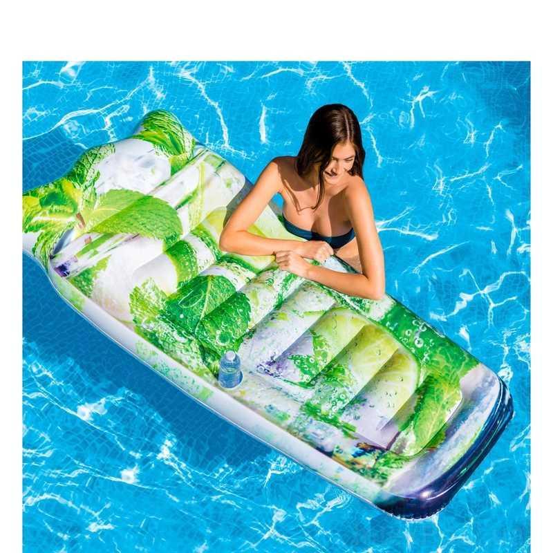Pripučiamas čiužinys Intex Sparkling lime soda 58778 178x91cm