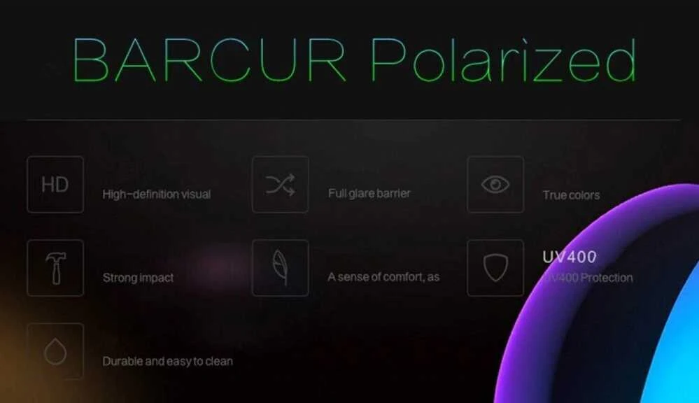 Aukštos kokybės poliarizuoti saulės akiniai Barcur, UV400