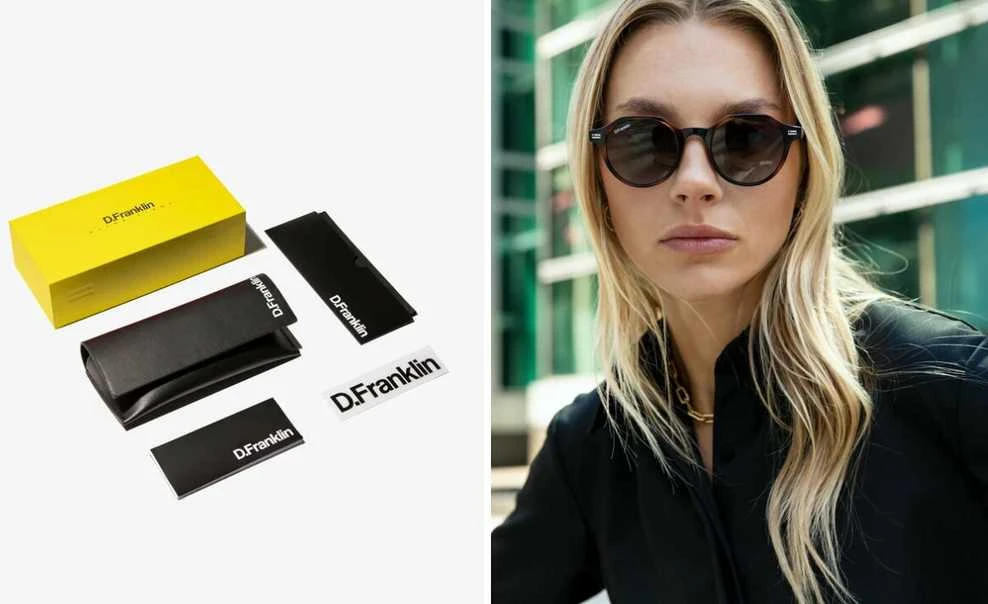 D.Frankiln D.Franklin® unisex retro stiliaus poliarizuoti akiniai – TR90 rėmelis, UV400 apsauga