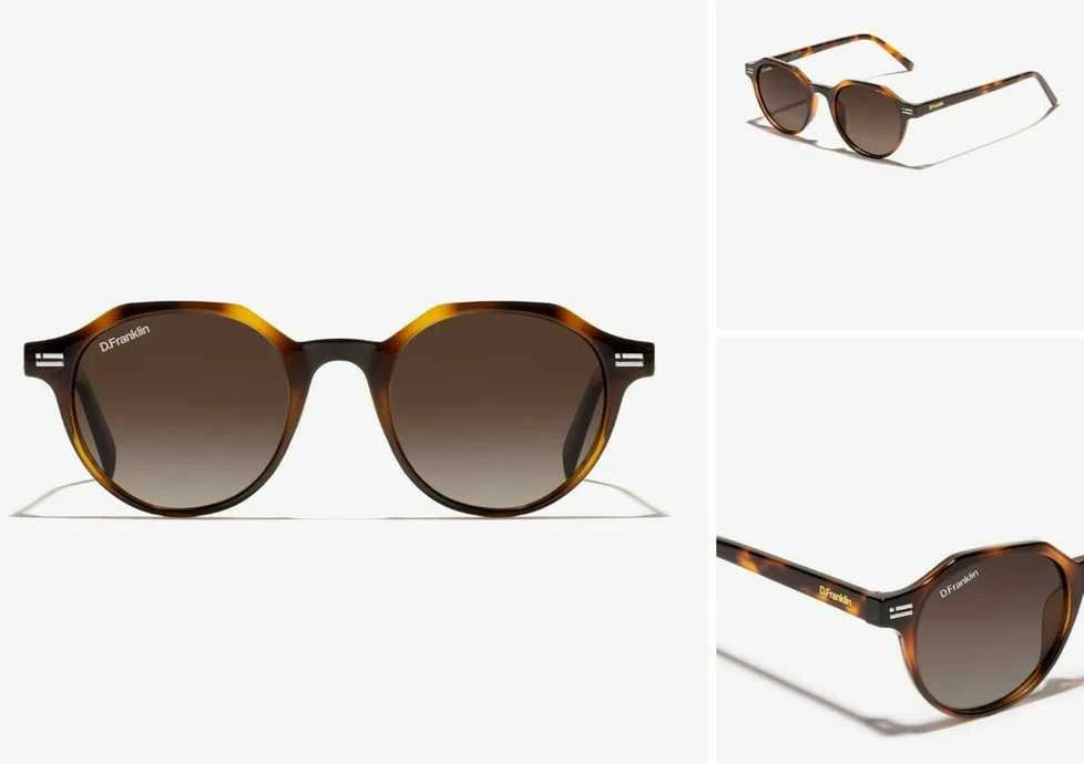D.Frankiln D.Franklin® unisex retro stiliaus poliarizuoti akiniai – TR90 rėmelis, UV400 apsauga
