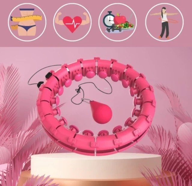 Reguliuojamojo dydžio lankas hulahoop, 24 segmentai