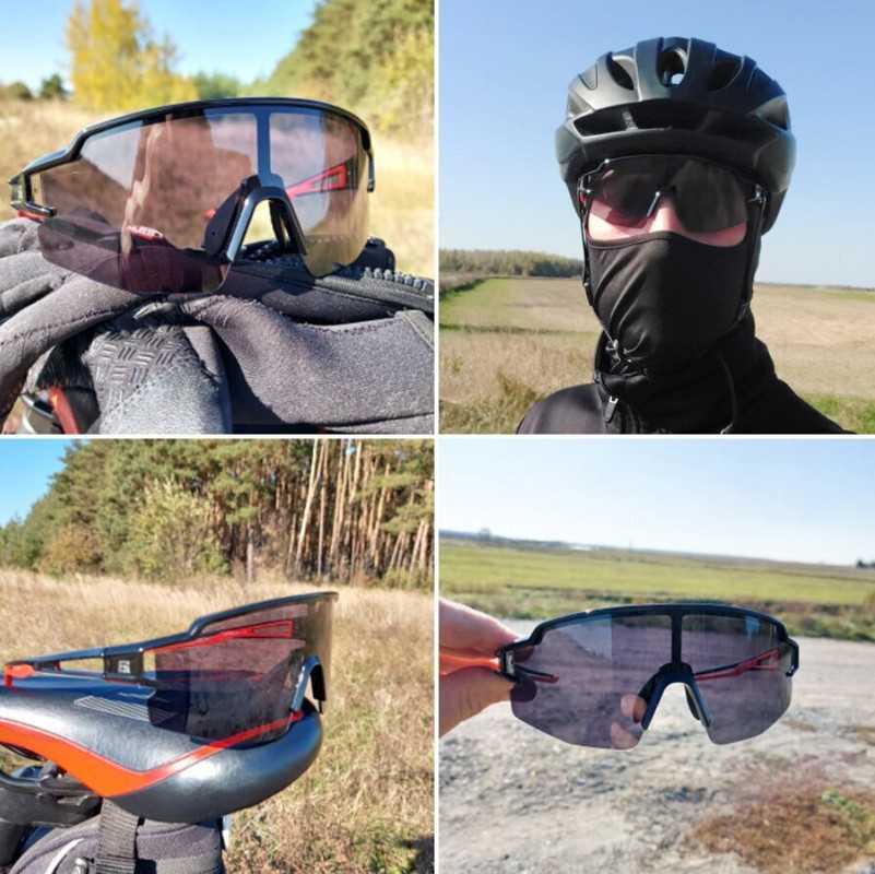 Fotochrominiai dviratininko akiniai Rockbros, mėlyni