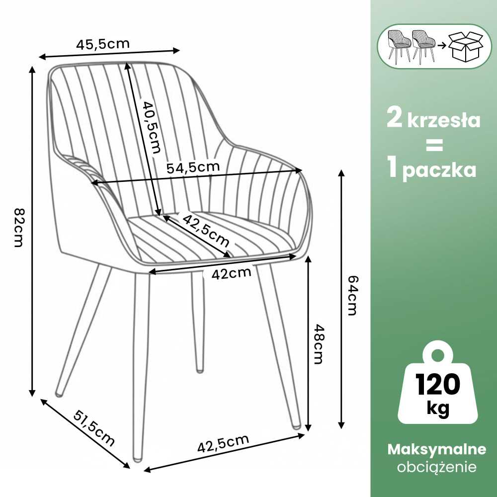 Akord valgomojo kėdės su veliūro apmušalu, 2 vnt., pilkos spalvos, juodos kojelės
