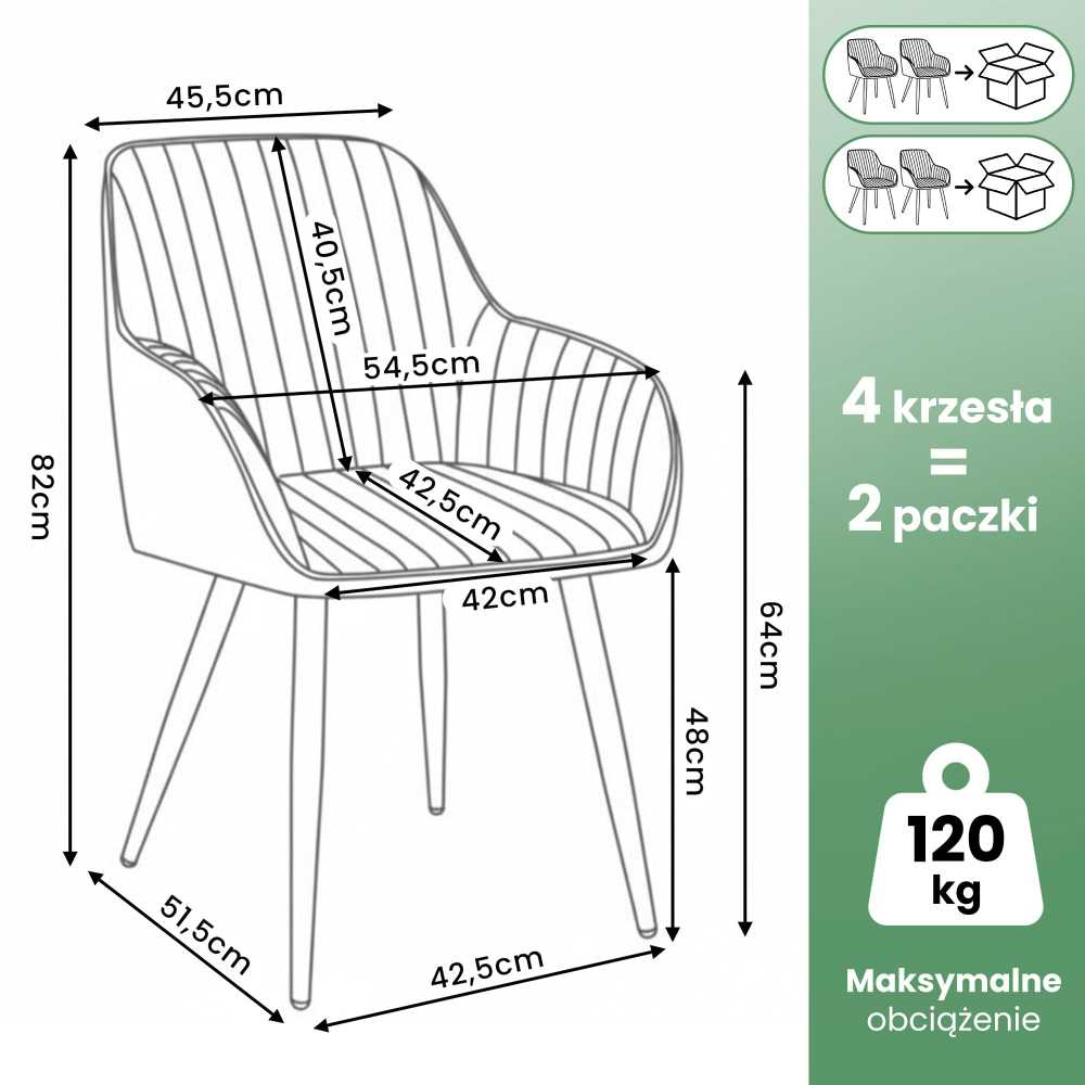 Akord valgomojo kėdės su veliūro apmušalu, 4 vnt., pilkos spalvos, juodos kojelės