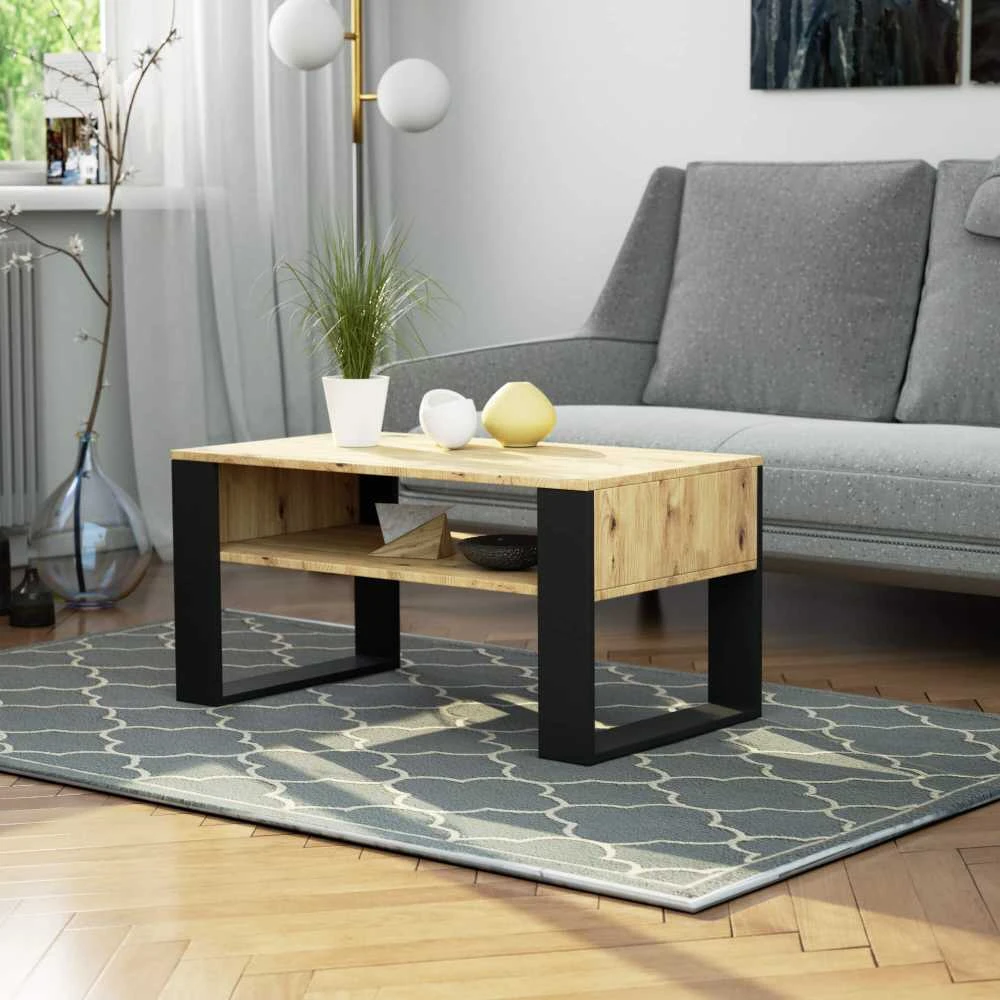 Akord Domi kavos staliukas, Artisan ąžuolo / juodos spalvos