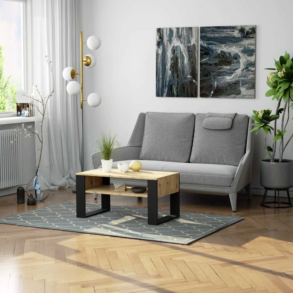 Akord Domi kavos staliukas, Artisan ąžuolo / juodos spalvos