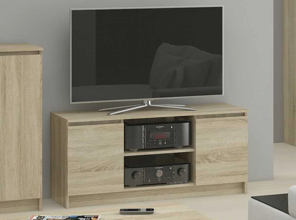 TV staliukas Akord televizoriaus spintelė, 2 durelės ir 1 lentyna, Sonoma ąžuolo spalvos
