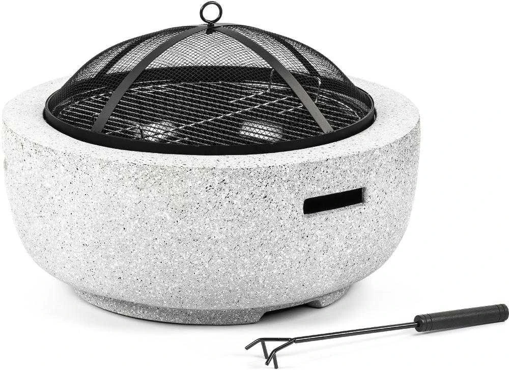 „Fieldmann FZG 1030W“ sodo židinys su židiniu