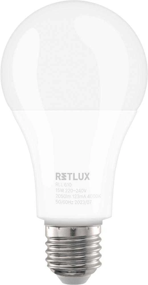 RLL 610 A70 E27 lemputė 15W WW D RETLUX