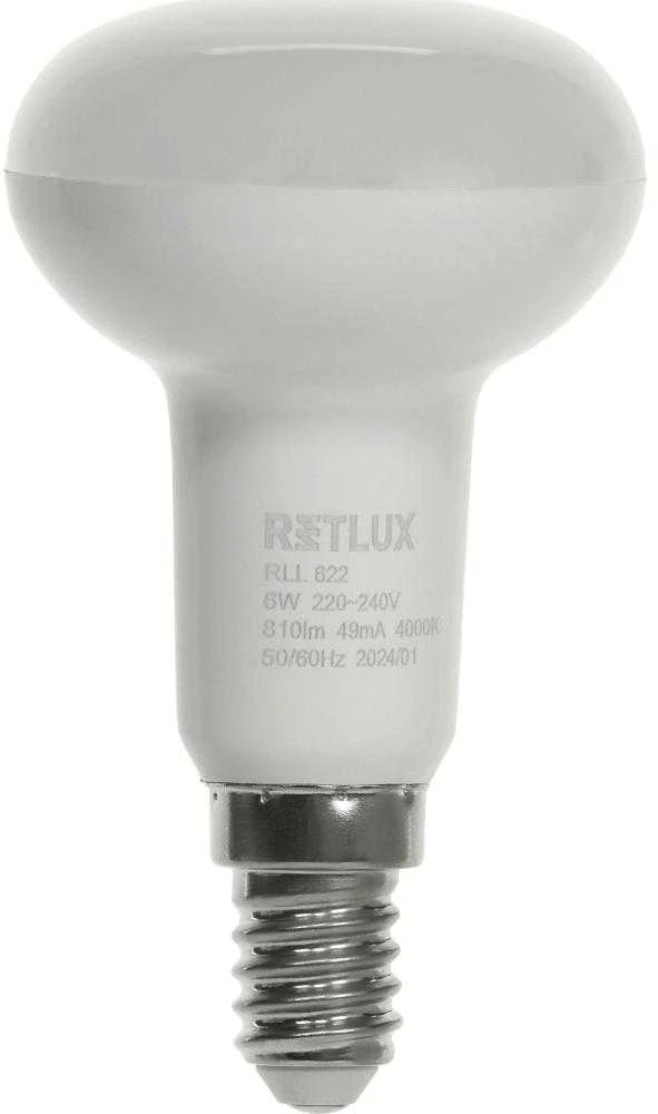 RLL 622 R50 E14 taškinė lemputė 6W CW D RETLUX