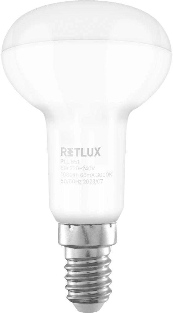RLL 651 R50 E14 taškinė lemputė 8W WW D RETLUX