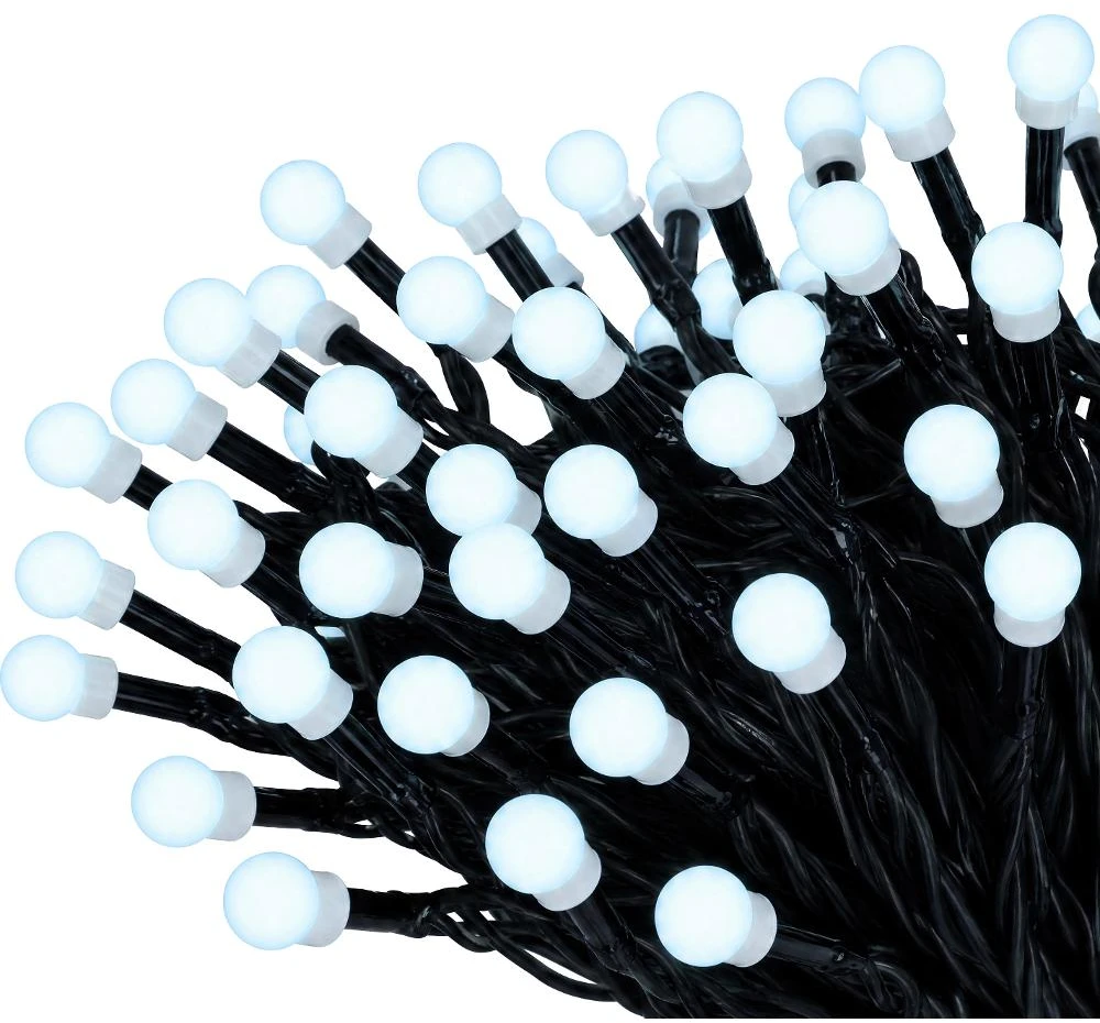Kalėdų eglutės žiburiai Retlux 100 LED balta šalta